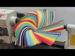 A Crazy Idea To Turn Object Items Around Us Into Wonderful Works Art - Paper Vase Lathe