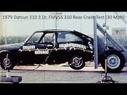 1979-1982 Datsun 310 3 Dr. Hatchback FMVSS 301 Rear Crash Test (Full Overlap - 30 Mph)