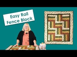 Rail Fence Quilt using 4 Fat Quarters!