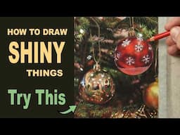 Pastel painting Tutorial | Painting Shiny things... Christmas Baubles