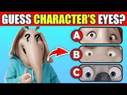 Can You Guess Sing 2 Movie Characters By Their Eyes + Voice Quiz? | Buster Moon, Johnny, Meena🎤🐷🎶