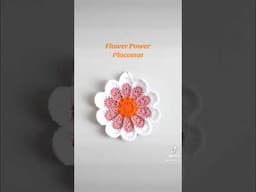 Crochet Flower Power Placemat #crocheting #crochetflower #crochetforbeginners