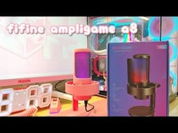 best budget pink mic 🌷fifine ampligame a8 unboxing & review