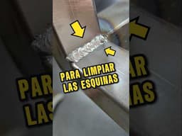 Limpiar la soldadura en las esquinas #herreria #weld #herramientas #tips #diy