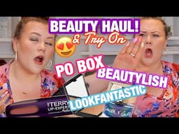 NEW MAKEUP HAUL & TRY ON! BEAUTYLISH GIFT CARD EVENT & PO BOX UNBOXING