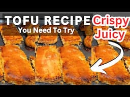 PERFECTLY CRISPY Baked TOFU Recipe | HIGH PROTEIN