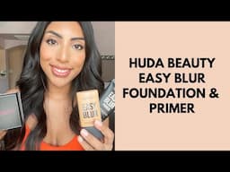 NEW Huda Beauty Easy Blur Foundation & Primer | Shade 420G Toffee | Demo & Wear Test