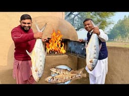 Big Queen Fish Roasted in Oven |  Aj  Mubashir bhai ke Oven mein Fish Banai |  Saram Fish