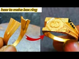 22k Gold Box Ring Making| How To Make A Gold Box Ring| Gold Jewellery - Nadia Jewellery