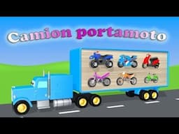 Camion trasporto moto colorate - AlexKidsTV