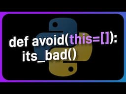 Mutable defaults: the WORST noob error in Python