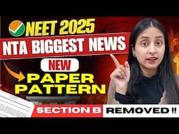 BREAKING NEWS: NEET 2025 Paper Pattern Changed🔥 #neet #neet2025 #update