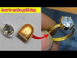 Gold Ring Making| How To Make a gold Ring with Diamond| Gold Jewellery - Nadia Jewellery