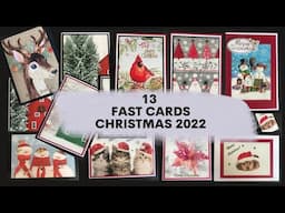 How to make Christmas Cards quickly - using paper napkins