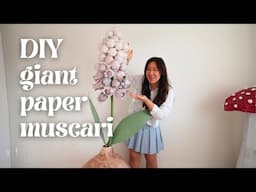 How to Make a Giant Muscari (Grape Hyacinth) | Stunning DIY Paper Flower Backdrop Tutorial