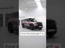 First Pink Defender!? 🩷 #landrover #automobile #newdefender #pinkcar #shorts