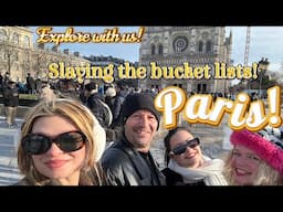 Last day exploring walking Paris! Christmas markets, notre-dame, Eiffel Tower & Crepes!