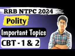 RRB NTPC 2024 Polity Important topics | Polity Important topics for rrb ntpc 2024 | RRB NTPC 2024