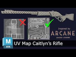 UV Mapping Caitlyn's Rifle from Arcane | Master UV Tools for Hard Surface Models | Part 3