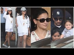 Priyanka Chopra, Ranbir Kapoor & Aliaa Bhatt with Raha Kapoor at Mumbai Airport @bollywoodbandook