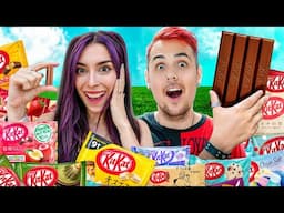 PROBANDO los SABORES de KITKAT MÁS RAROS CON LYNA 🍫