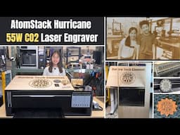 AtomStack Hurricane 55W CO2 Laser Engraver