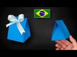 Como Fazer uma Sacolinha de Papel Sem Cola ou Tesoura – Origami Prático para Presentes