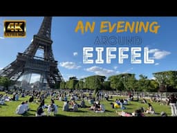 A Walk in Paris | 4K | France 🇫🇷 Evening Walk Around Eiffel Tower | June 2022 | Rojin in Wanderland