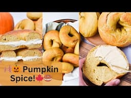 🎃 Homemade Pumpkin Spice Bagels 🥯  - Make them with me!