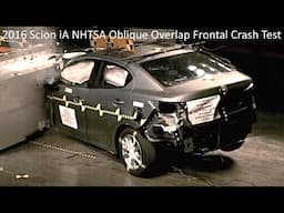 2016-2020 Scion iA / Toyota Yaris iA / Toyota Yaris NHTSA Oblique Overlap Crash Test (Left Side)