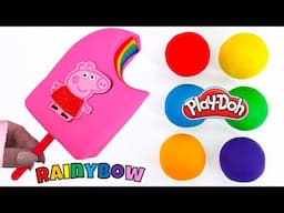 Create a Giant Rainbow Popsicle with Play Doh Molds