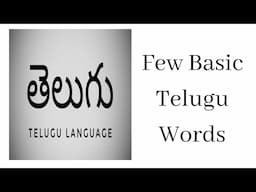 Few Basic Telugu Words | तेलुगु में हिंदी शब्दों को जानें |South Indian Bahu