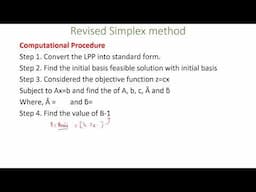 Revised simplex method procedure, minimization problem in hindi | solve an example of LPP [in hindi]