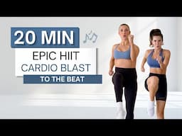 20 min EPIC HIIT CARDIO BLAST WORKOUT | High Impact + Low Impact (Pregnancy Friendly) Options