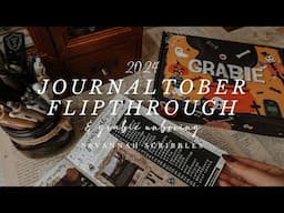 Journaltober Flipthrough 2024 I Grabie Unboxing I Spooky Journaling Challenge 🎃💭