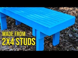 This springtime garden bench is easy to make with basic power tools