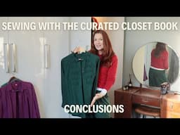 SEWING WITH THE CURATED CLOSET BOOK - CONCLUSIONS