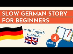 Simple German story, English subtitles: Das Tagebuch | PART 2