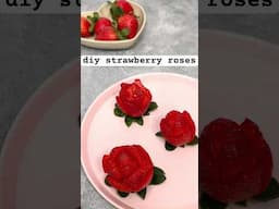 how to make strawberry roses 🌹🍓 perfect for Valentine’s Day! ♥️ #foodhacks #valentinesday