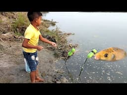 Amazing Fishing Hook Video 2022 | Treditional Catching Fish By Hand  in Pond Water‎@Mini Project 