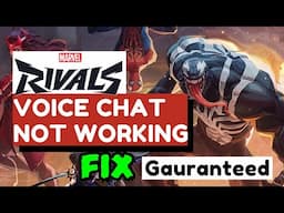 Marvel rivals voice chat not working Fix