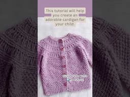 Elena cardigan knitting pattern by #knittingforbaby  #knitting #shorts