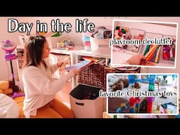 DAY IN THE LIFE| Playroom (A mess) Declutter| Fave Christmas Gifts| Tres Chic Mama