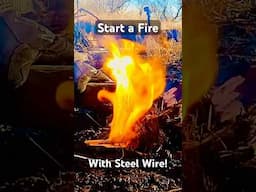 Military Wire Fire Starter! #skills #survival #fire #bushcraft #military #survivalskils #wire #diy