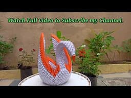 How to make 3D ORIGAMI SWAN | DIY Easy Tutorial | #Shorts by Craft 4 U