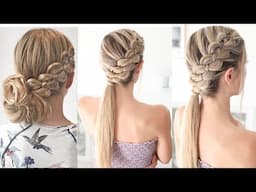 2 FOUR STRAND BRAID HAIRSTYLES - DIY tutorial