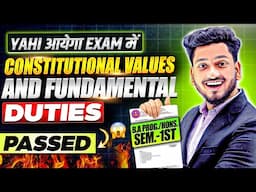 Constitutional Values and Fundamental Duties | B.A Prog.Hons Sem 1st Impt Ques with Ans | 100% Pass