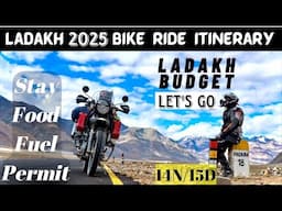 Ladakh 2025 Bike Ride Itinerary | Food - Stay - Budget | Ladakh Bike Ride 2025 Preparation