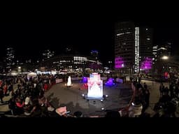 Boston City Hall Plaza First Night 2025 Happy New Year's Eve Insta360 X4 8K 360 video