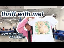 thrift with me at the NYC thrift bins *VLOG*